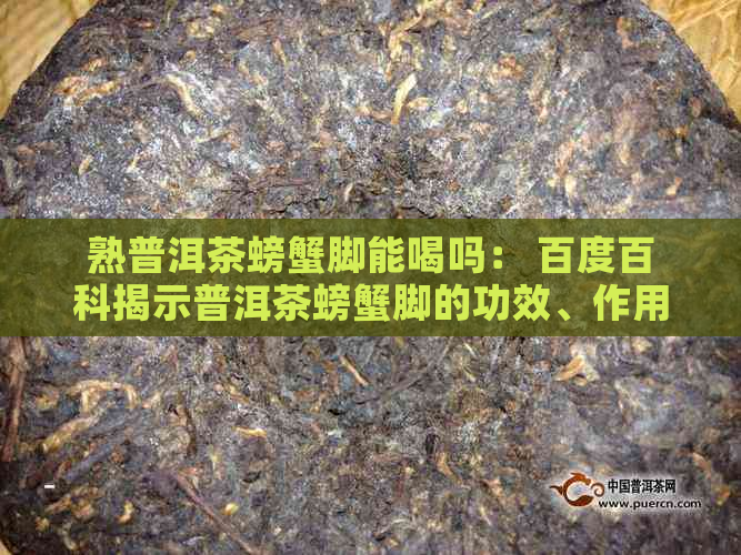 熟普洱茶螃蟹脚能喝吗： 百度百科揭示普洱茶螃蟹脚的功效、作用及搭配