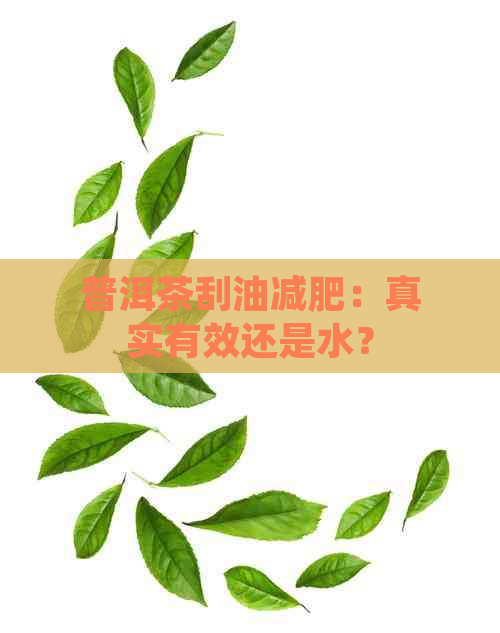 普洱茶刮油减肥：真实有效还是水？