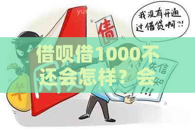 借呗借1000不还会怎样？会不会起诉？