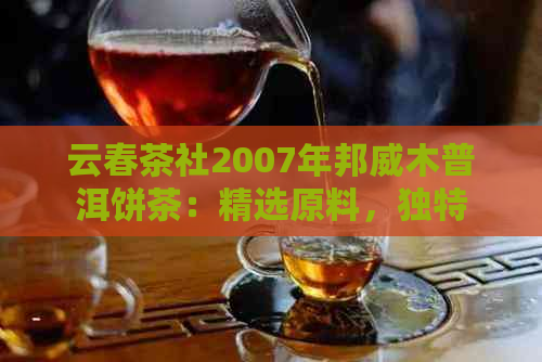 云春茶社2007年邦威木普洱饼茶：精选原料，独特风味