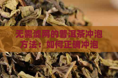 无需滤网的普洱茶冲泡方法：如何正确冲泡出普洱茶的原汁原味？