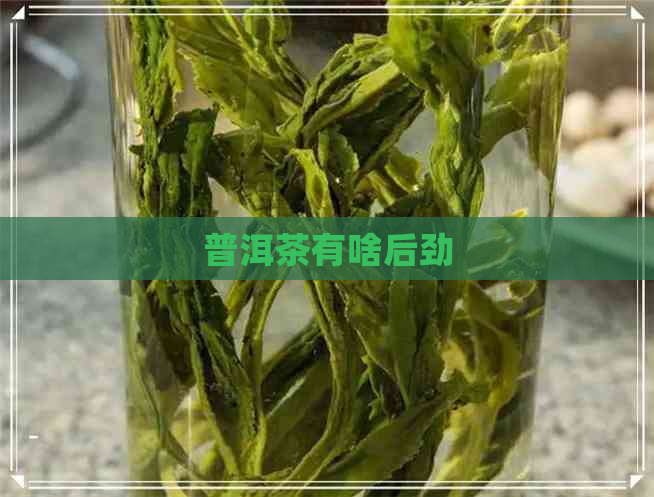 普洱茶有啥后劲