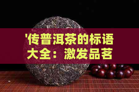 '传普洱茶的标语大全：激发品茗热情，传承经典味道'。