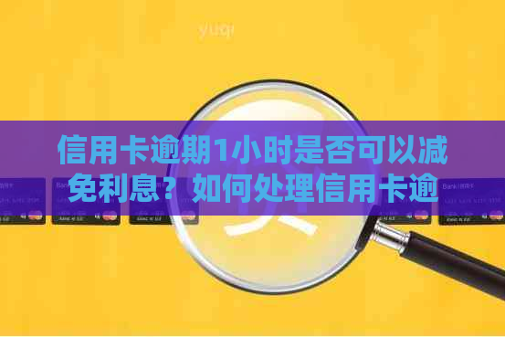 信用卡逾期1小时是否可以减免利息？如何处理信用卡逾期以避免额外费用？