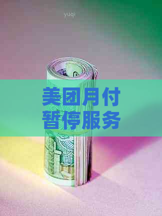 美团月付暂停服务恢复时间预测及相关影响分析