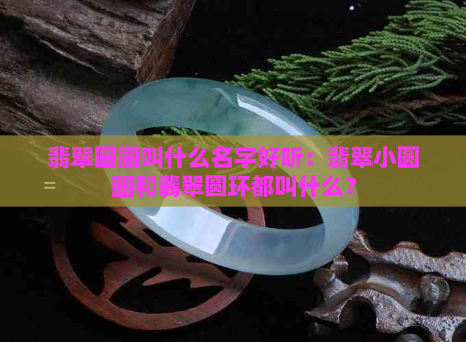 翡翠圆圈叫什么名字好听：翡翠小圆圈和翡翠圆环都叫什么？