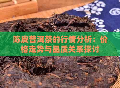 陈皮普洱茶的行情分析：价格走势与品质关系探讨