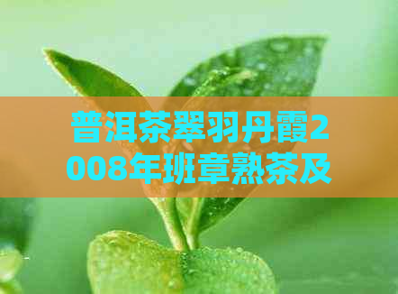 普洱茶翠羽丹霞2008年班章熟茶及古树茶价格一览