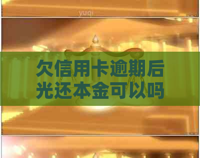 欠信用卡逾期后光还本金可以吗？逾期还款的后果与解决办法