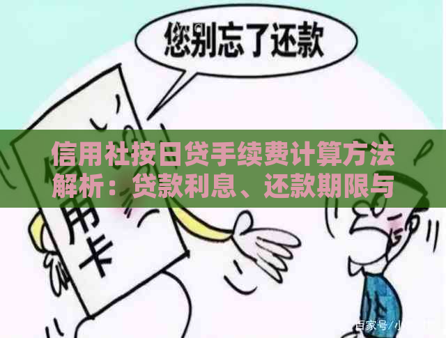 信用社按日贷手续费计算方法解析：贷款利息、还款期限与实际支出全解析