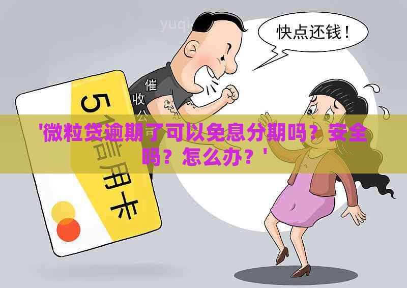 '微粒贷逾期了可以免息分期吗？安全吗？怎么办？'