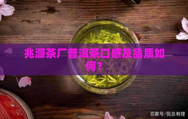 兆源茶厂普洱茶口感及品质如何？