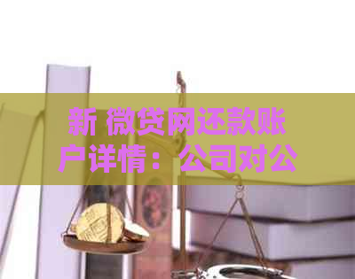 新 微贷网还款账户详情：公司对公账户是如何运作的？