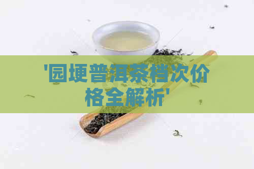 '园埂普洱茶档次价格全解析'