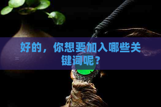 好的，你想要加入哪些关键词呢？