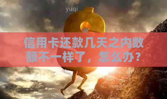 信用卡还款几天之内数额不一样了，怎么办？