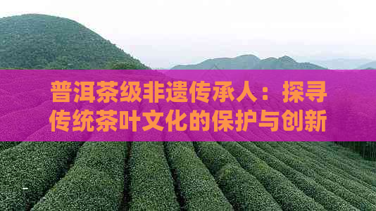 普洱茶级非遗传承人：探寻传统茶叶文化的保护与创新之道