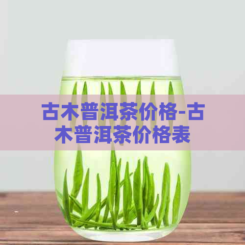 古木普洱茶价格-古木普洱茶价格表