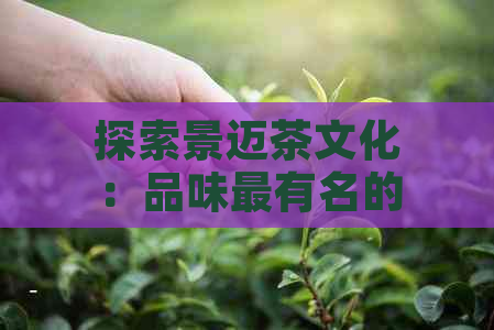 探索景迈茶文化：品味最有名的茶，了解茶叶品种、制作工艺与品饮技巧