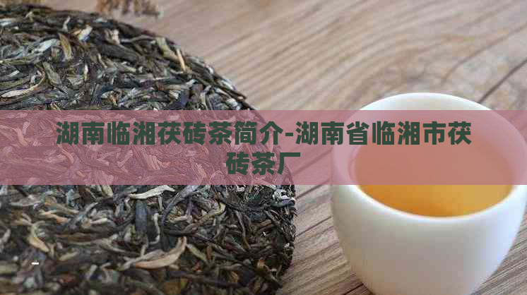 湖南临湘茯砖茶简介-湖南省临湘市茯砖茶厂