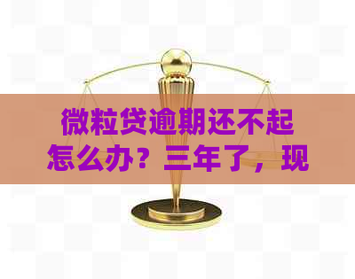 微粒贷逾期还不起怎么办？三年了，现在要买养老金，如何处理？请帮忙。