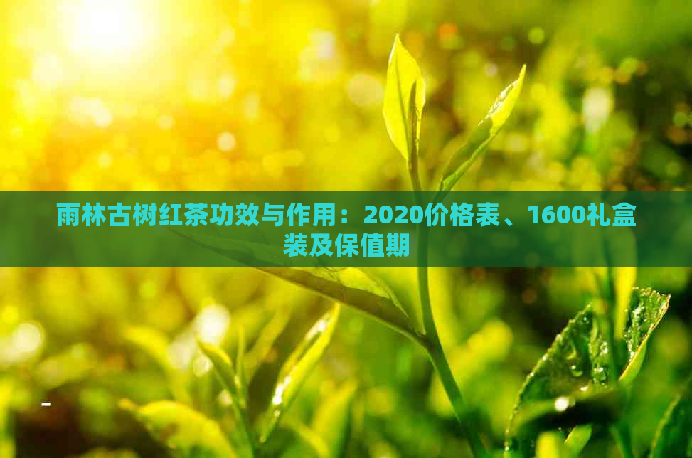 雨林古树红茶功效与作用：2020价格表、1600礼盒装及保值期