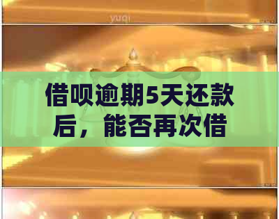 借呗逾期5天还款后，能否再次借款？逾期还款会有什么后果？如何避免逾期？