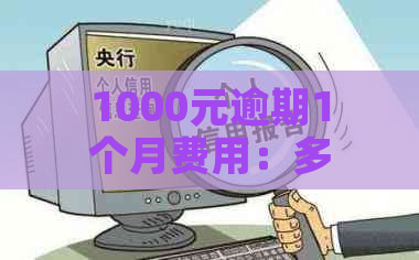 1000元逾期1个月费用：多少利息？逾期一年还多少？会上吗？