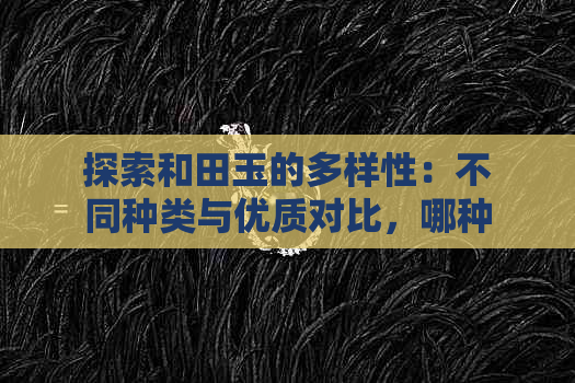 探索和田玉的多样性：不同种类与优质对比，哪种更适合你？