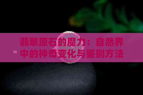 翡翠原石的魔力：自然界中的神奇变化与鉴别方法