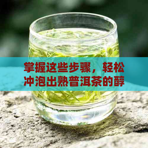 掌握这些步骤，轻松冲泡出熟普洱茶的醇香与滋味