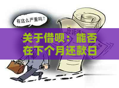 关于借呗：能否在下个月还款日前提前偿还本月借款？