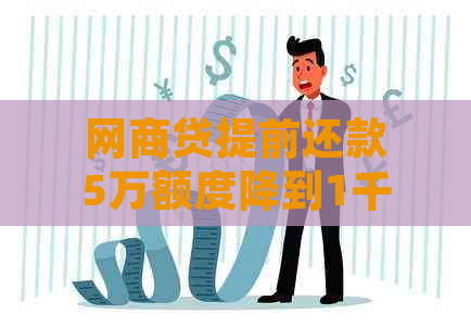 网商贷提前还款5万额度降到1千，如何应对？