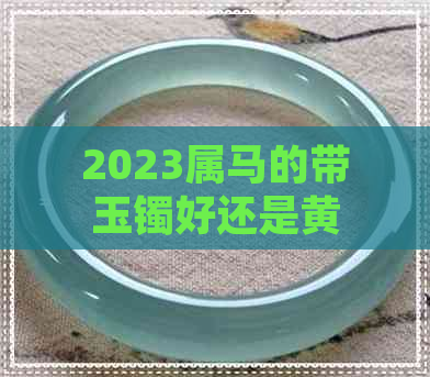 2023属马的带玉镯好还是黄金貔犰好