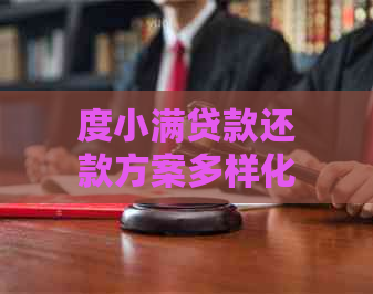 度小满贷款还款方案多样化：用户是否可以仅还本金？如何操作？