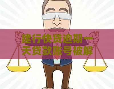 建行快贷逾期一天贷款账号被解除怎么办？