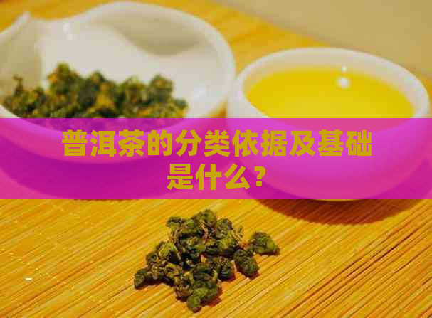 普洱茶的分类依据及基础是什么？