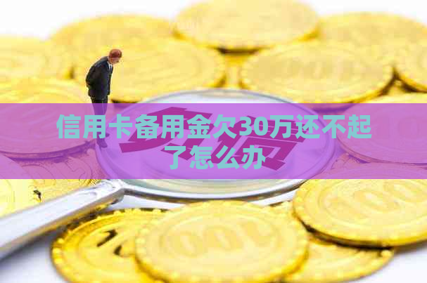 信用卡备用金欠30万还不起了怎么办