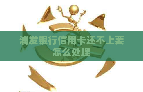 浦发银行信用卡还不上要怎么处理