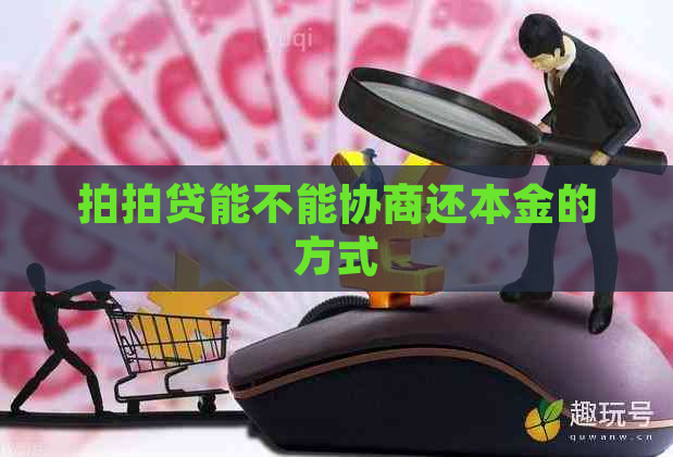 能不能协商还本金的方式