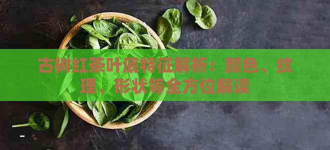 古树红茶叶底特征解析：颜色、纹理、形状等全方位解读