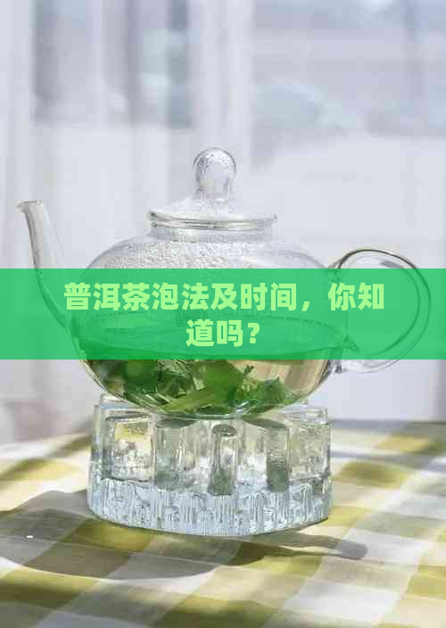 普洱茶泡法及时间，你知道吗？