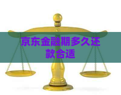 京东金融期多久还款合适