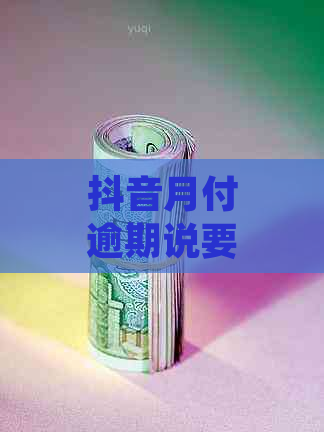 抖音月付逾期说要起诉我怎么办