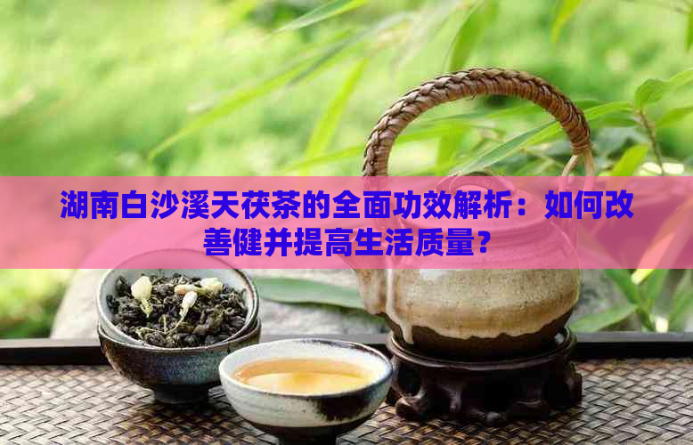 湖南白沙溪天茯茶的全面功效解析：如何改善健并提高生活质量？