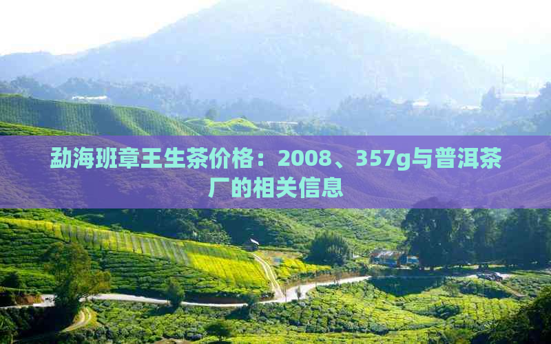 勐海班章王生茶价格：2008、357g与普洱茶厂的相关信息