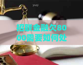 招联金融欠8000需要如何处理