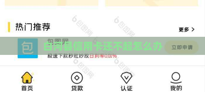 白河县信用卡还不起怎么办