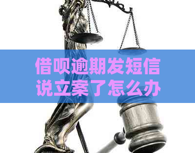 借呗逾期发短信说立案了怎么办