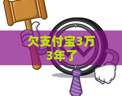 欠支付宝3万3年了